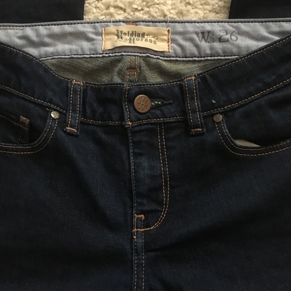 Anthropologie Dark Wash Straight Fit Jeans - Picture 4 of 8
